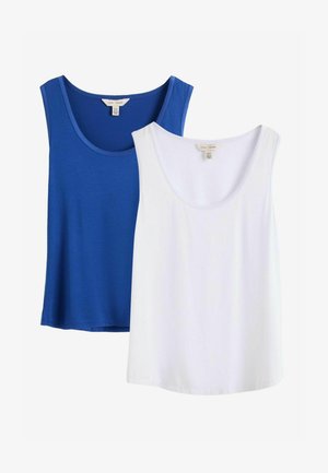 REGULAR FIT - SCOOP NECK - Viršus - white and blue