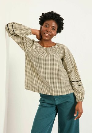 REGULAR FIT - GINGHAM - Bluse - ivory