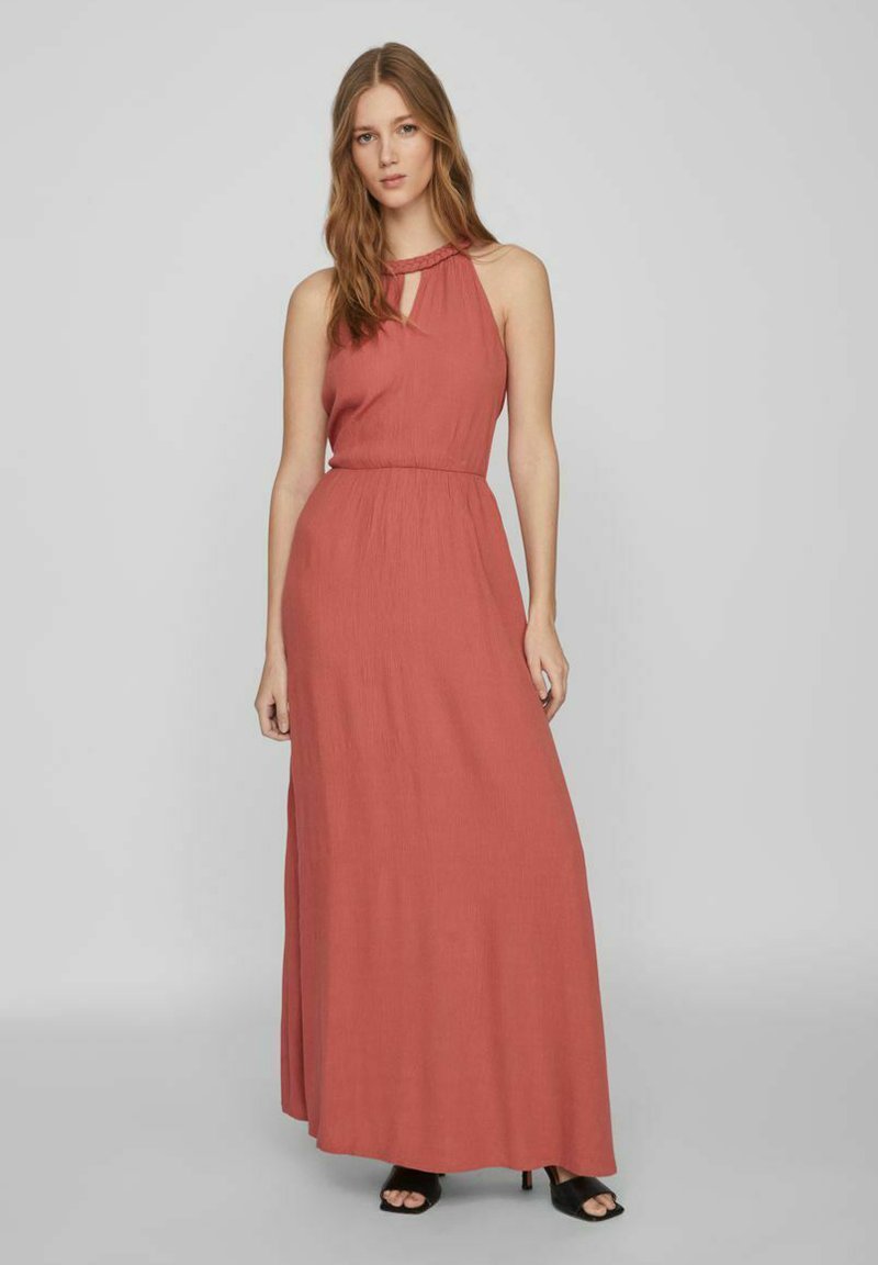 Abito Lungo Maxi Donna Vila Vimesa – Senza Maniche, Racerback, Elastico In Vita, Perfetto Per Matrimoni Ed Estate