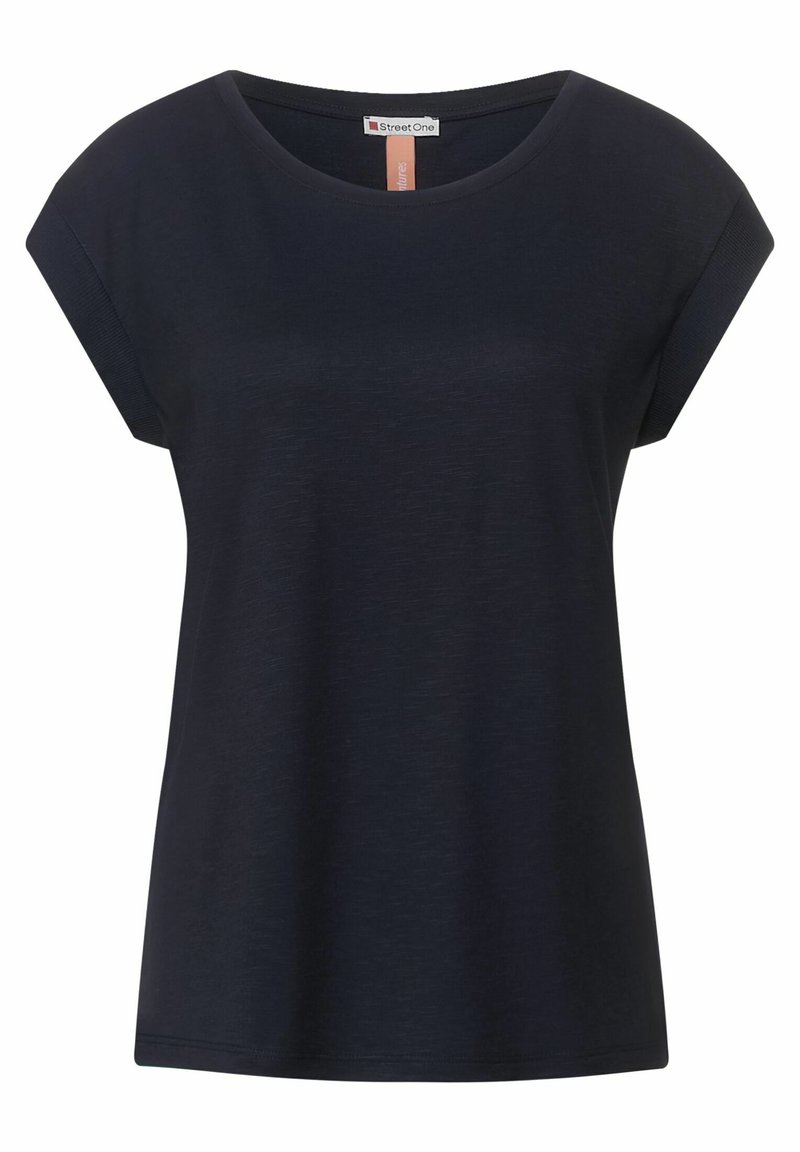 Damen T-Shirts | Street One MIT RIPP DETAILS T-Shirt basic blau/dunkelblau - WQ18012 Damen T-Shirts | Street One MIT RIPP DETAILS T-Shirt basic blau/dunkelblau - WQ18012