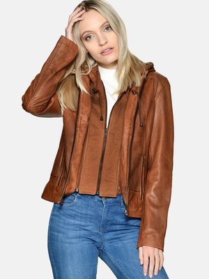 Lederjacke - cognac