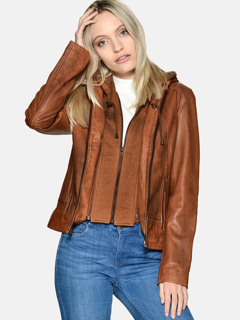 JCC Lederjacke - cognac