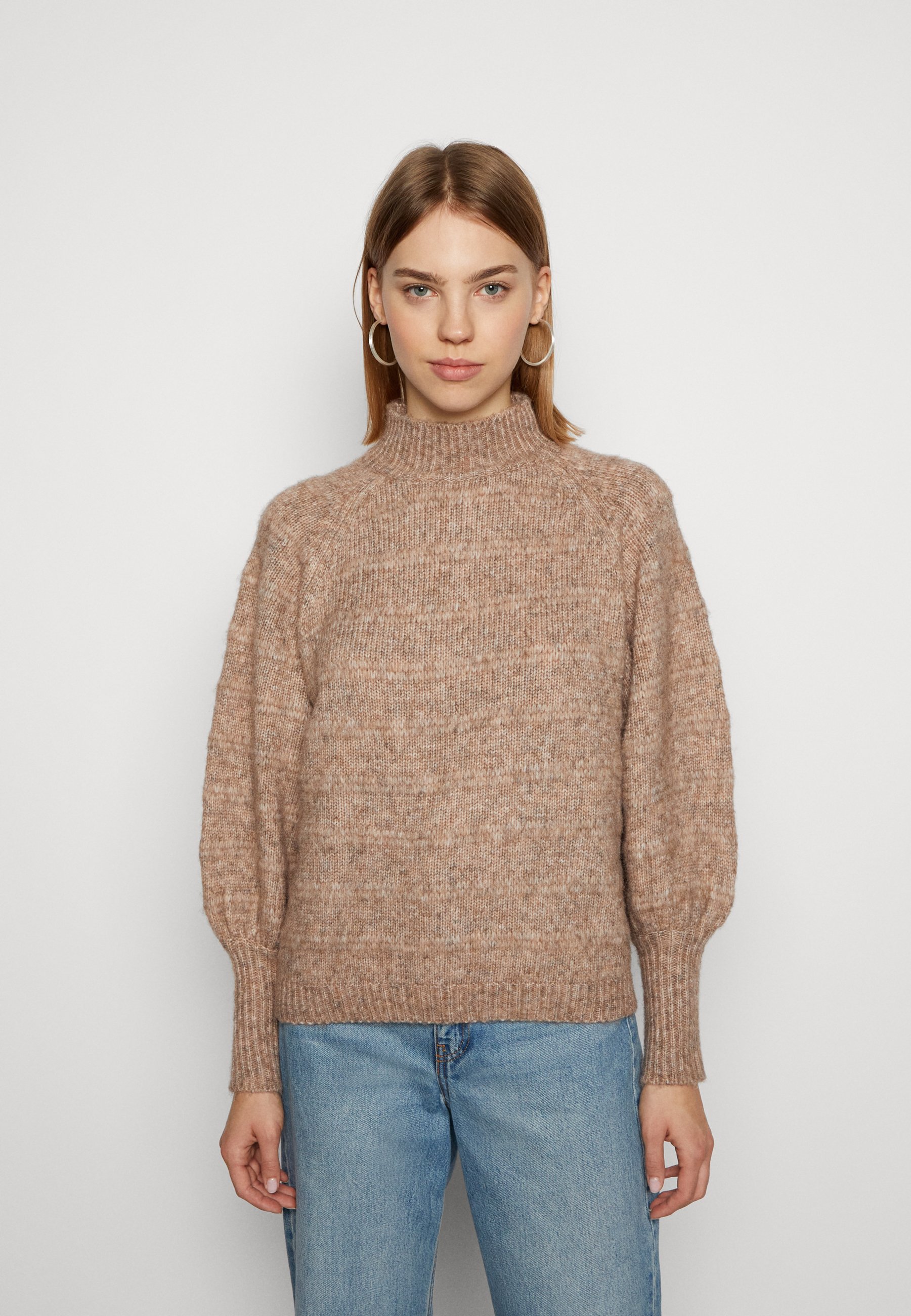 ONLY CELINA LIFE L/S HIGH CC - Trui - chestnut/bruin - Zalando.nl