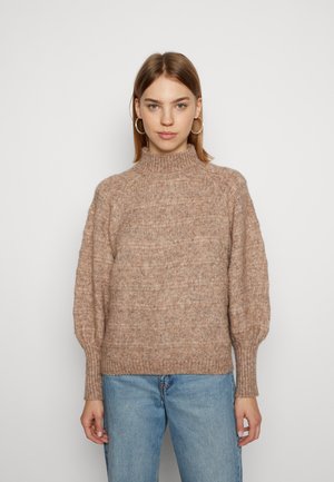 ONLCELINA HIGH  - Strikkegenser - chestnut