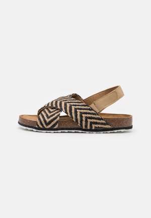 THEA CROSSOVER - Sandals - black/ecru