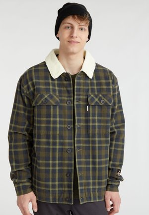 Fleece jacket - blue shirt check