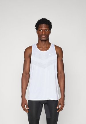 Nike Performance STRIDE TANK - Topp - white/reflective silver