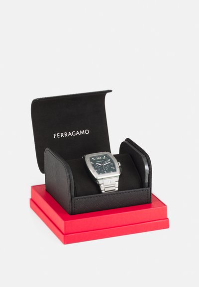 FERRAGAMO TONNEAU - Chronograph watch - silver-coloured