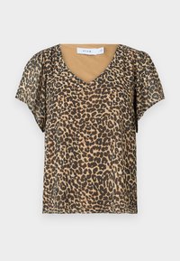 VIMICADA V NECK LEO  - T-shirts med print - tigers eye