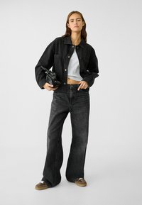 Stradivarius Traper jakna - black denim