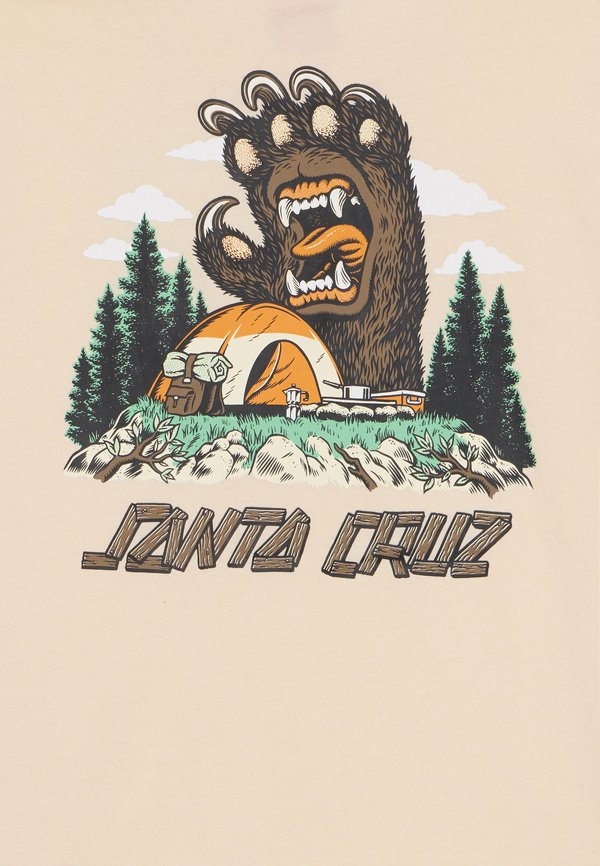 YOUTH SCREAMING GRIZZLY UNISEX - Print T-shirt - chalk4