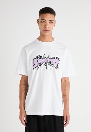 Weekday OVERSIZED GRAPHIC - T-Shirt print - white