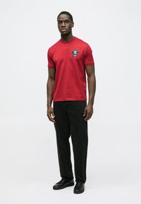 Cavalli Uomo MERCERIZED PATCH LOGO TEE - Print T-shirt - red