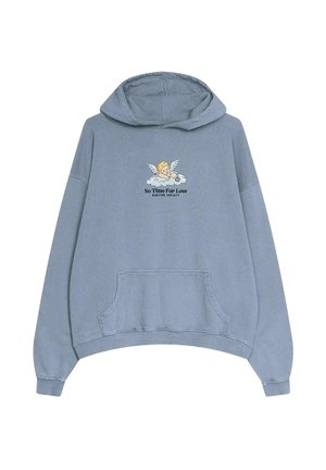 WASHED NO TIME FOR LOVE - Jersey con capucha - steel