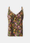 VMPAGE V NECK SINGLET - Topper - black