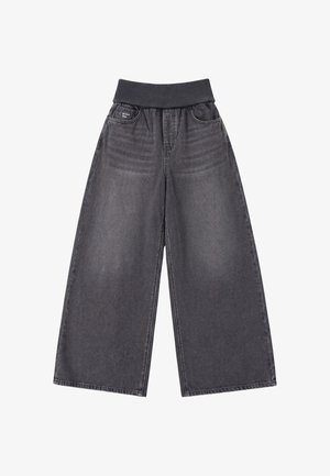 Project Blue, FOLDED RIB WIDE - Wide Leg - black washed