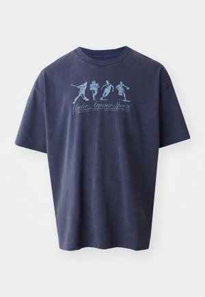 Under Armour ATHLETES  - Camiseta estampada - washed navy/blue smoke