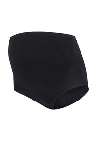 Shorts neri senza cuciture con una texture liscia e un design curvato. Le aperture sui lati migliorano la traspirazione e la vestibilità senza cuciture visibili.
