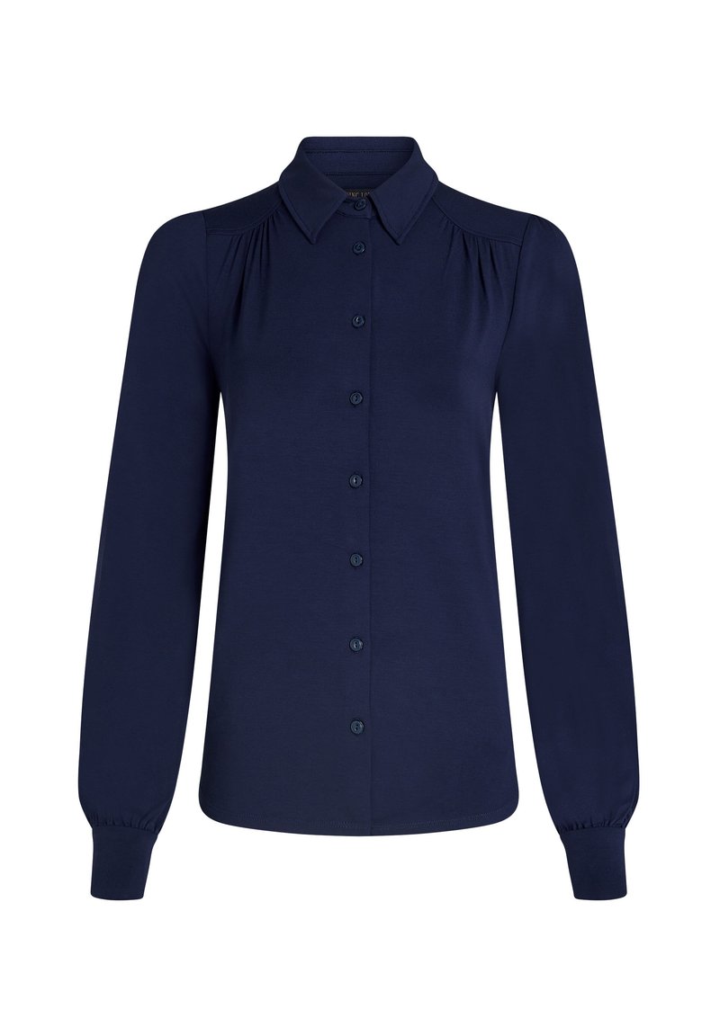 Chemisiers Femme Chemise Une Veste Longues Coton Bio Brodé Col Mandarin Bleu Blanc V 5955