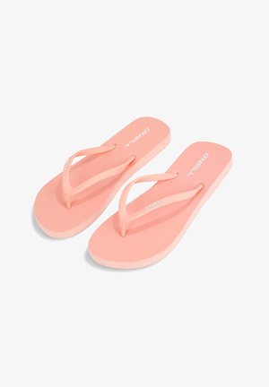 Lyserøde flip-flops med struktureret sål, tynde stropper og O'Neill-logo. Fremstillet af pvc-fri materiale med et minimalistisk design.