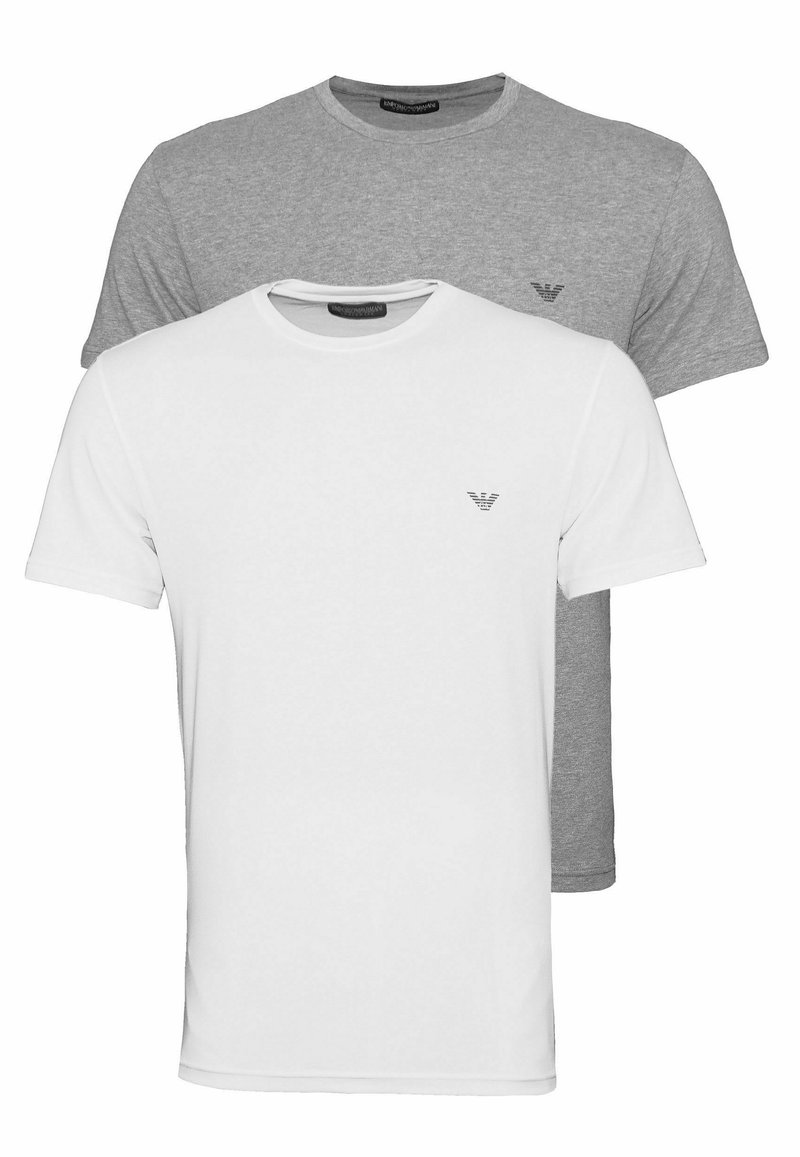 Emporio Armani EINFARBIGE IM 2 PACK MIT LOGOPRINT - T-shirt basique - weiß