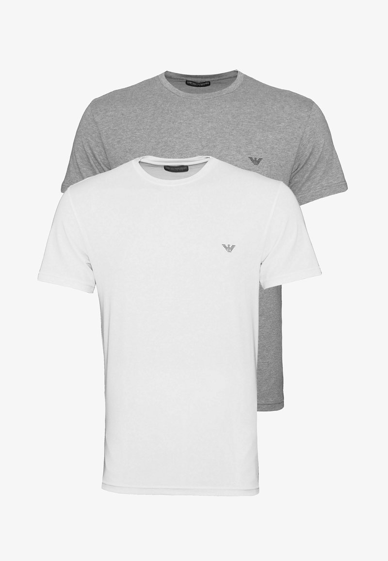 Emporio Armani EINFARBIGE IM 2 PACK MIT LOGOPRINT - T-shirt basique - weiß