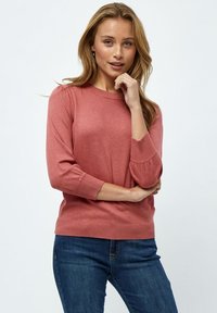 Minus - MIMERSIN KNIT TEE - Svetr - dusty cedar red melange Miniatura obrázku 1