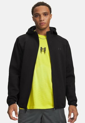 Under Armour, UNSTOPPABLE FLEECE - Суитшърт с цип - ultimate black