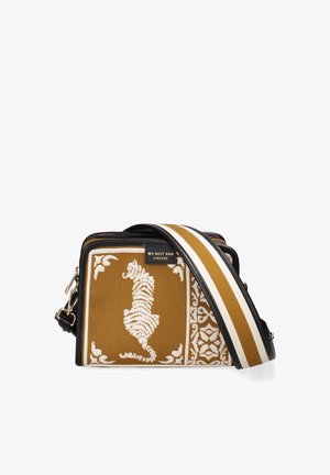 My Best Bag, ATENA - CROSSBODY-BAG - Schoudertas - ocher-white graphic print