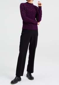 WE Fashion Stickad tröja - purple