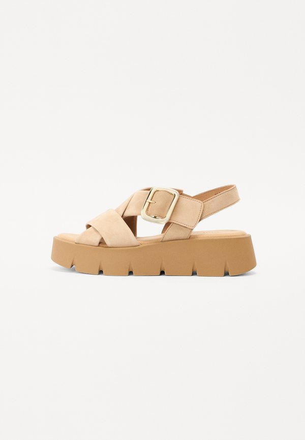 Platform sandals - caramel