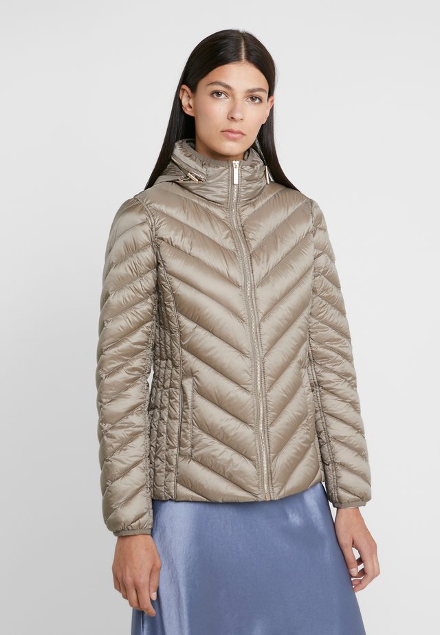 SHORT PACKABLE PUFFER - Doudoune - taupe