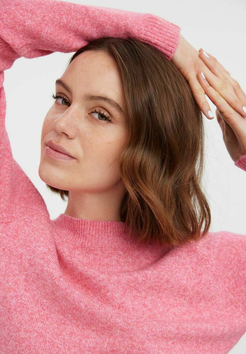Damen Strickjacken | Vero Moda DOFFY O NECK Strickpullover hot pink/pink - TM29551 Damen Strickjacken | Vero Moda DOFFY O NECK Strickpullover hot pink/pink - TM29551