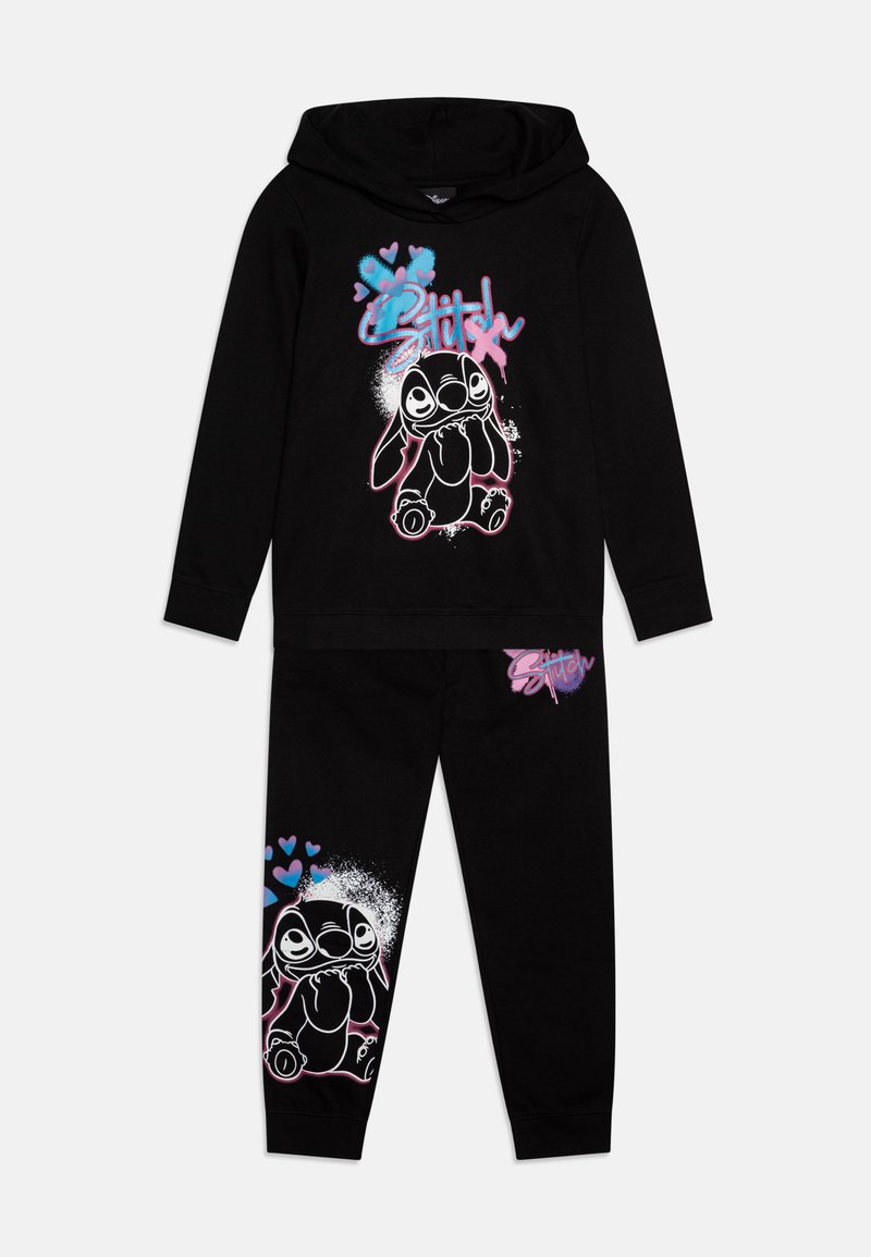 Friboo LILO AND STITCH TRACKSUIT BOTTOMS SET - Pantalon de survêtement - black