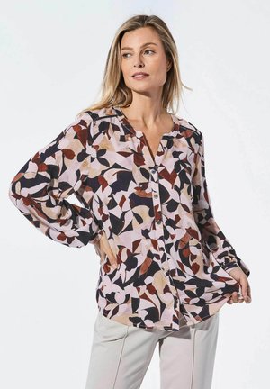 MIT AUSSCHNITT - Bluse - brown
