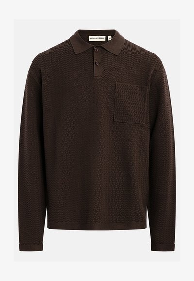 GUSTAVO BOXY FIT - T-shirt à manches longues - turkish coffee