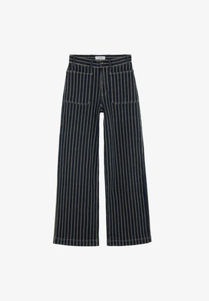 Scalpers, SCALPERS SCSTRIPES DENIM PANT - Wide Leg - indigo stripes