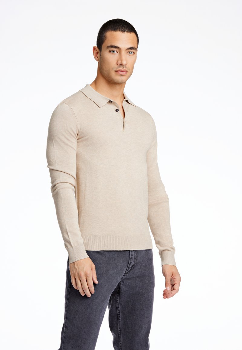 Lindbergh LONG SLEEVE  - Pikeepaita - sand mel