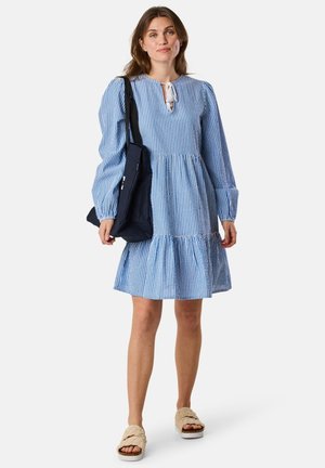MARINA - Day dress - blue stripe