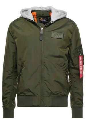 Alpha Industries HOOD - Bombertakki - dark green