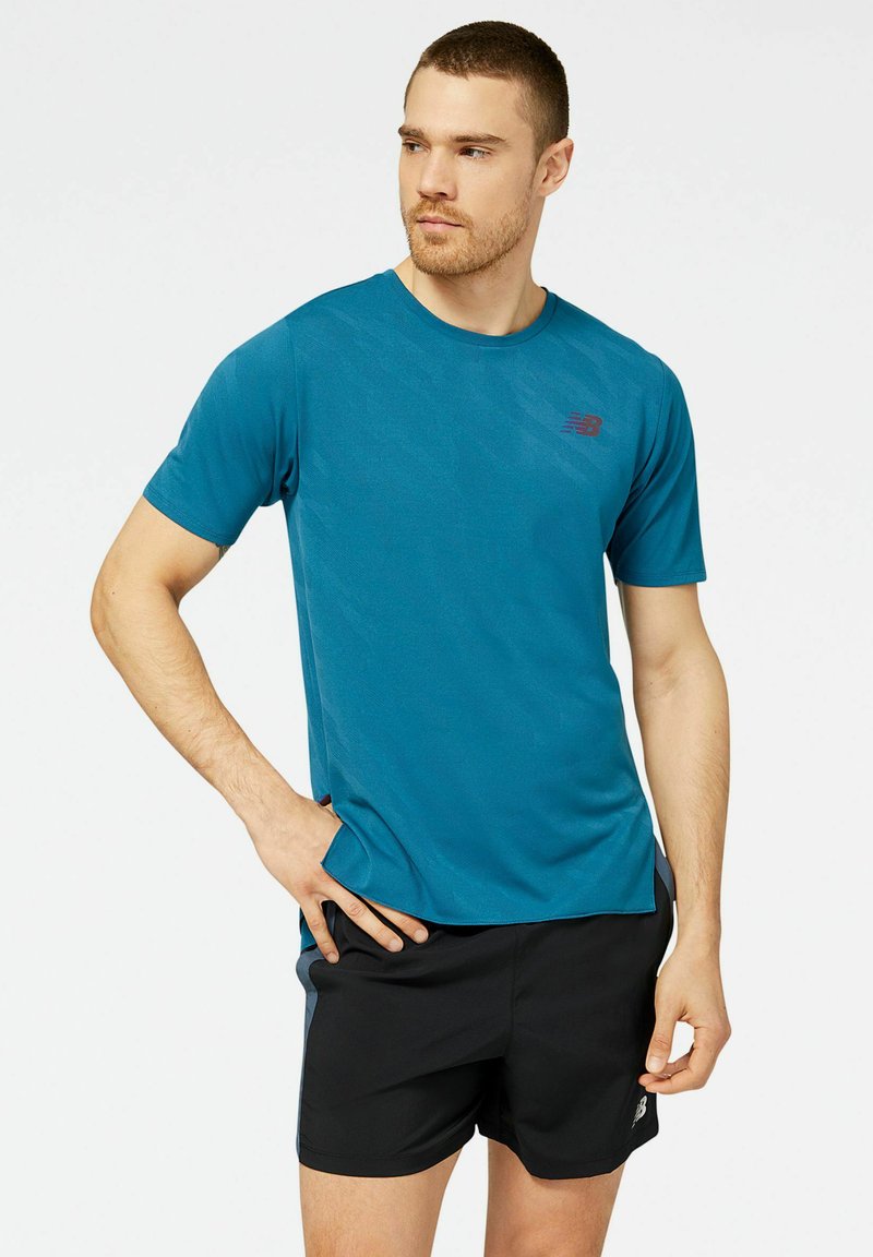 New Balance Q Speed Jacquard Mens Light Blue T-Shirt main image 1