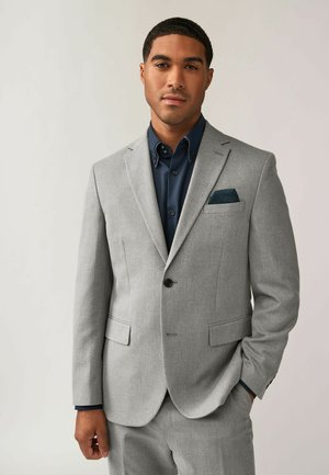 TEXTURED REGULAR FIT - Blazer jacket - grey