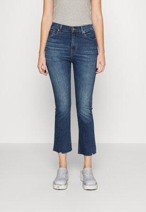 KICK SLIM WITH WORN OUT HEM - Jeans slim fit - dark blue