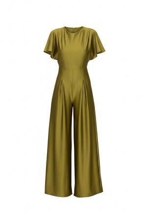 WAL G., NAIMA RUFFLE - Jumpsuit - olive green