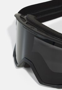 Svart skibriller med et rundt design, som har en myk skumforing og justerbar stropp. Linsen er tonet og merket med "Sweet Protection."