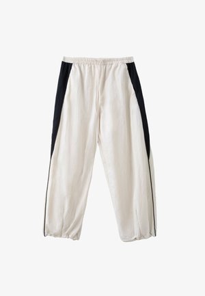 Stradivarius, CONTRAST JOGGER TROUSERS - Pantalon de survêtement - white