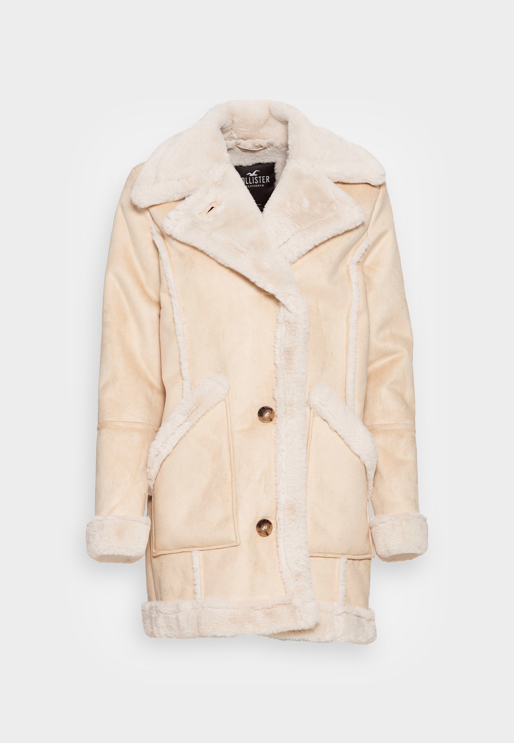 Hollister Co. LONG SHEARLING JACKET 