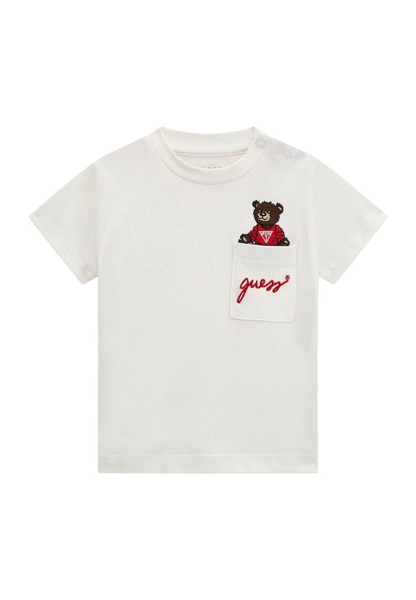 BESTICKTE TASCHE - T-Shirt print - weiß