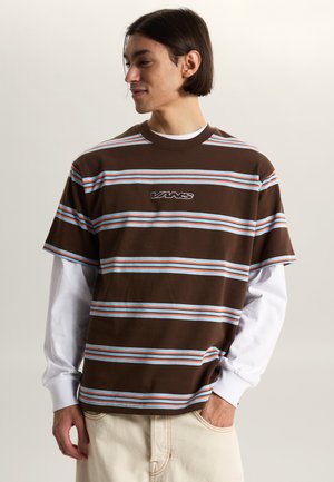 Vans MESA STRIPE - Triko s potiskem - dark brown