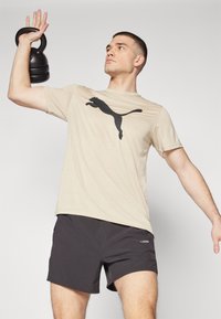 Puma TRAIN CAT TEE - Spordi T-särk - putty heather